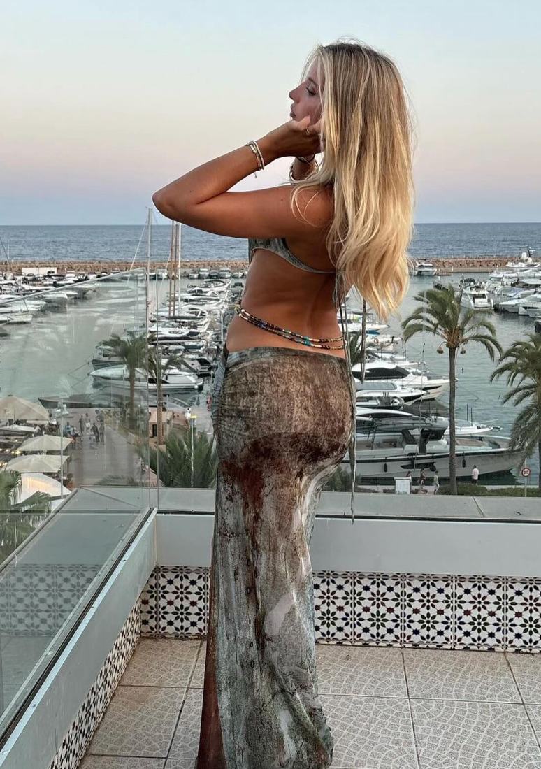 Vida Backless Maxi Dress in Marine