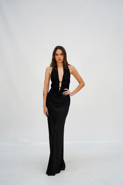 Celine Satin Maxi Dress
