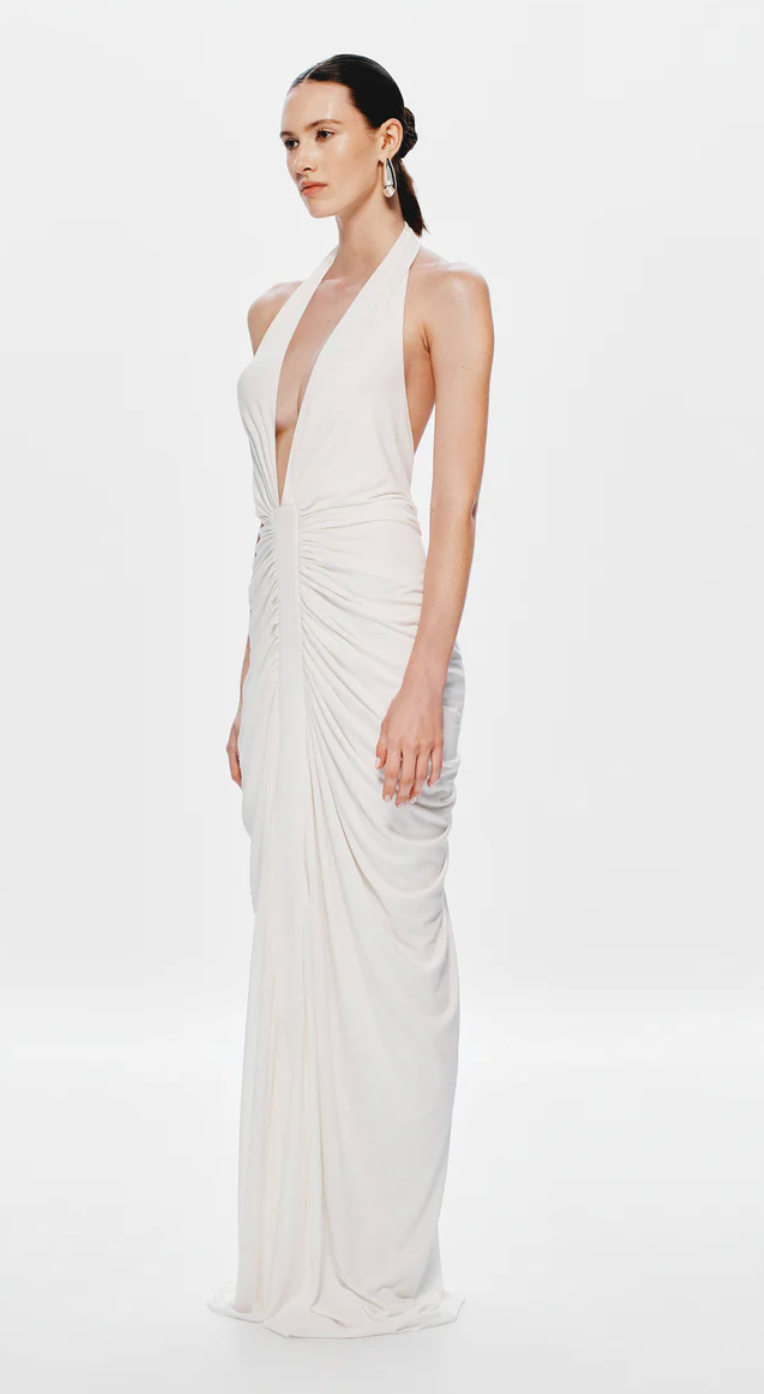 The Venus Gathered Cupro Dress