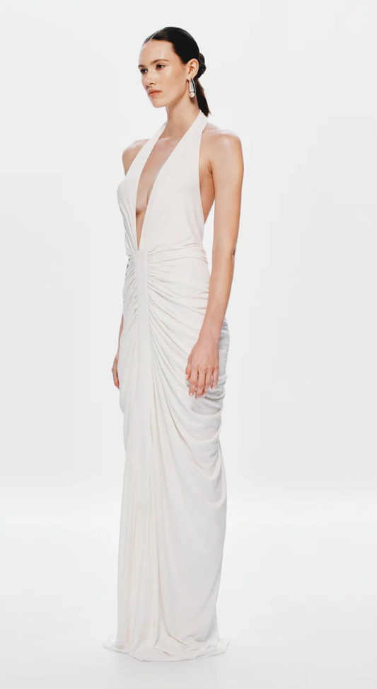 The Venus Gathered Cupro Dress