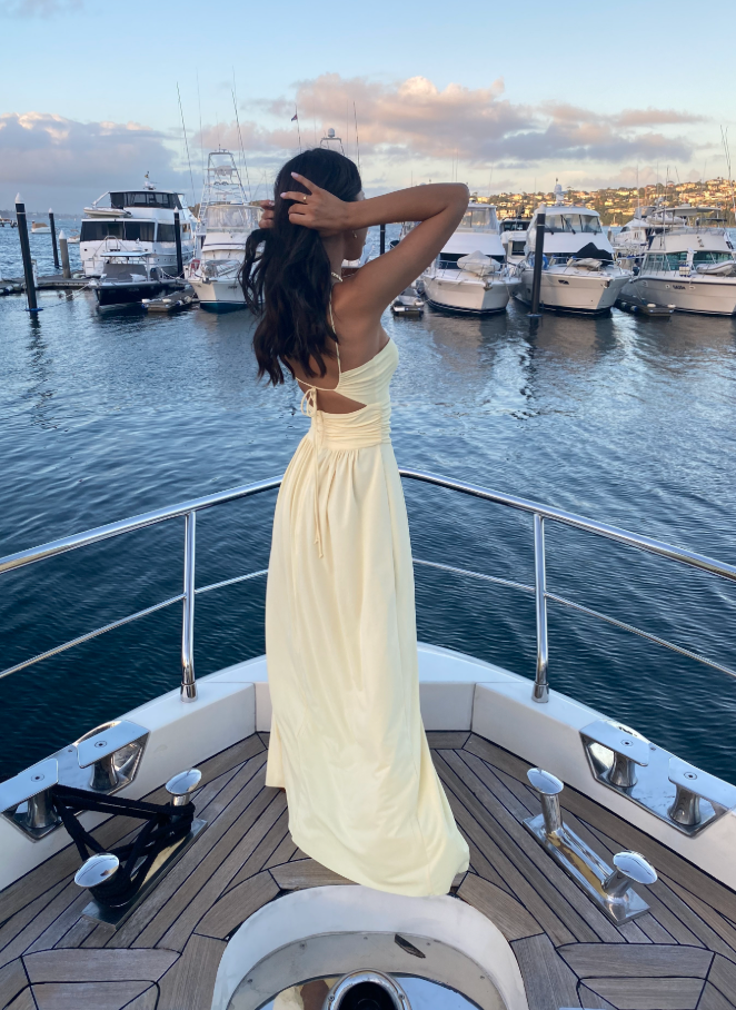 Isla Halter Dress - Butter