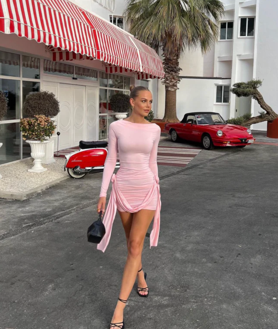 Glory Mini Dress - Blush